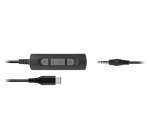 Hamlet HHEADM-CJS cuffia e auricolare Cablato A Padiglione Ufficio USB tipo-C Nero