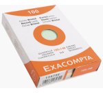 Étui de 100 fiches - bristol quadrillé 5x5 105x148mm - Couleurs assorties