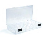Boite rangement 18 cases graine creative plastique     transparent 21x11x3 cm