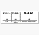 Bloc tombola 100 feuillets numérotés de 3 volets - Format 4,8x15 cm - Couleurs assorties
