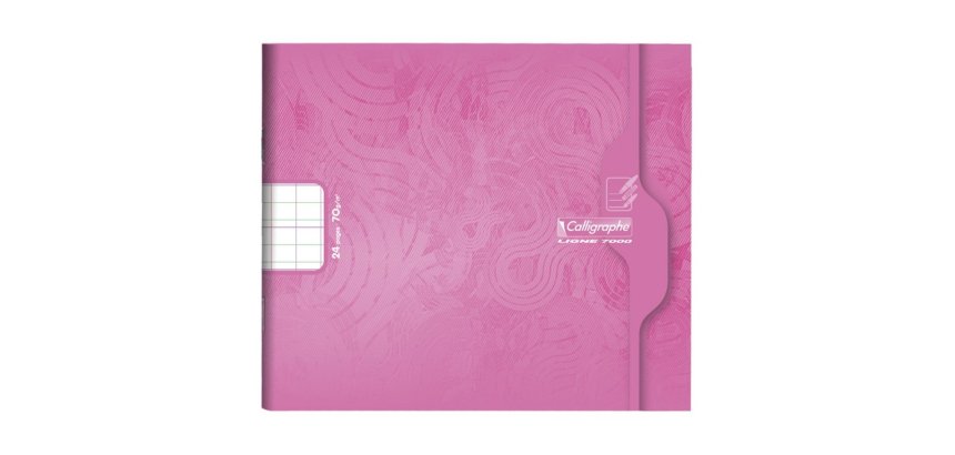 Cahier Maternelles piqué à l'italienne 7000 17x14,7 cm 24 pages DL 3mm IV 70 g - Rose
