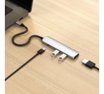 Satechi ST-P4SS hub & concentrateur USB Type-C 10000 Mbit/s Argent