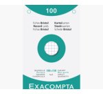 Fiches bristol, 100 x 150 mm, quadrillé, blanc