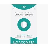 Étui de 100 fiches - bristol quadrillé 5x5 perforé 100x150mm - Blanc