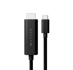 HYPER HD6007BKGL câble HDMI 2,5 m USB-C HDMI Type A (Standard) Noir