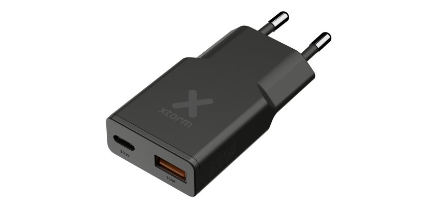 Xtorm XG2SLE0336 chargeur d'appareils mobiles Smartphone, Smartwatch, Tablette Noir, Charbon de bois Secteur Charge rapide Intérieure