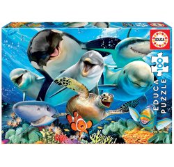Puzzles carton 100 pieces educatives sous l'eau 100     pieces