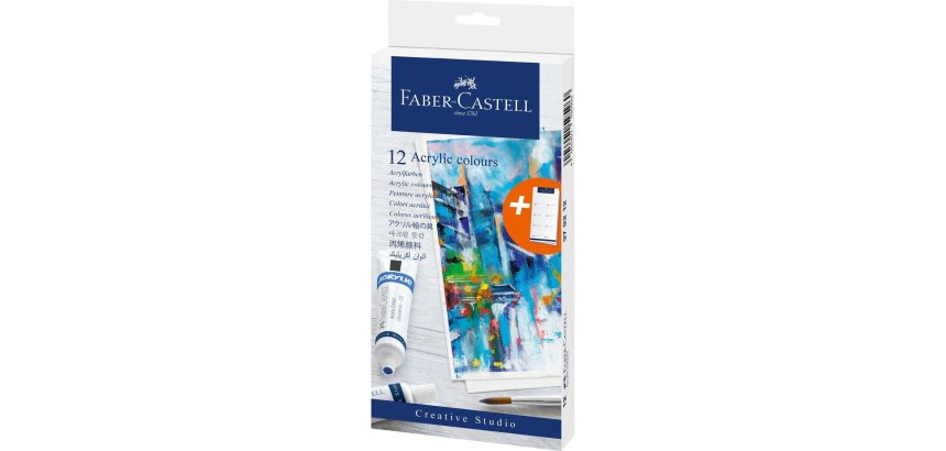Peinture acrylique faber castell boite de 12