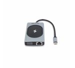 DICOTA D32059 hub & concentrateur USB Type-C Noir, Argent