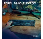 Logitech G Teclado mecánico para gaming con cable de perfil bajo G915 X, teclas de PBT de doble moldeado, teclas totalmente programables, iluminación RGB, acabado en aluminio, interruptores táctiles marrones GL, PC/Mac, Layout ES