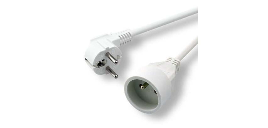 MCL MC910-5M/W multiprise 1 sortie(s) CA Intérieure Blanc