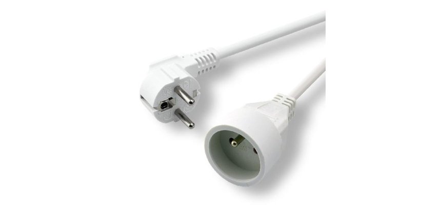 MCL MC910-3M/W câble électrique Blanc Prise d'alimentation type F