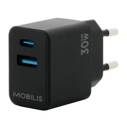 Mobilis 001362 cargador de dispositivo móvil Universal Negro Corriente alterna Auto