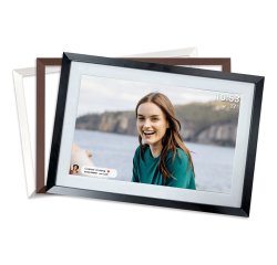 Cygnett Frameo cornice per foto digitali Nero, Marrone, Bianco 25,6 cm (10.1") Touch screen Wi-Fi