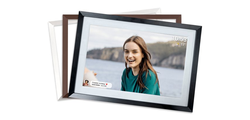 Cygnett Frameo digital photo frame Black, Brown, White 25.6 cm (10.1") Touchscreen Wi-Fi