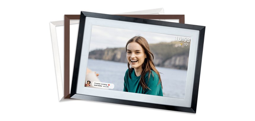 Cygnett Frameo digital photo frame Black, Brown, White 25.6 cm (10.1") Touchscreen Wi-Fi