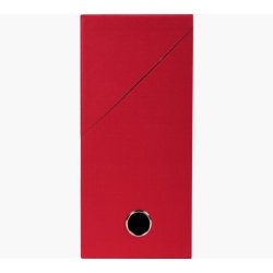 Boîte de transfert, carton rigide recouvert de papier toilé, dos 12 cm, 34x25,5 cm, Rouge