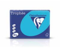 Papier clairefontaine multifonction laser couleur   trophe a4 80g rouge corail    parfaite opacite paquet 500