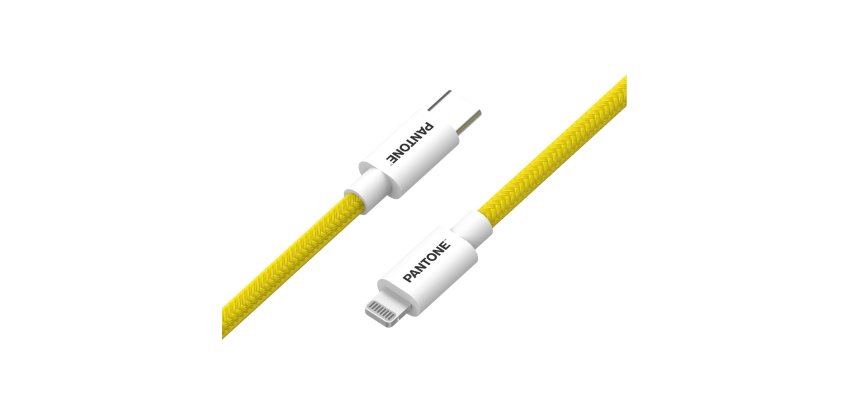 Pantone PT-CTL002-5Y lightning cable 1.5 m White, Yellow