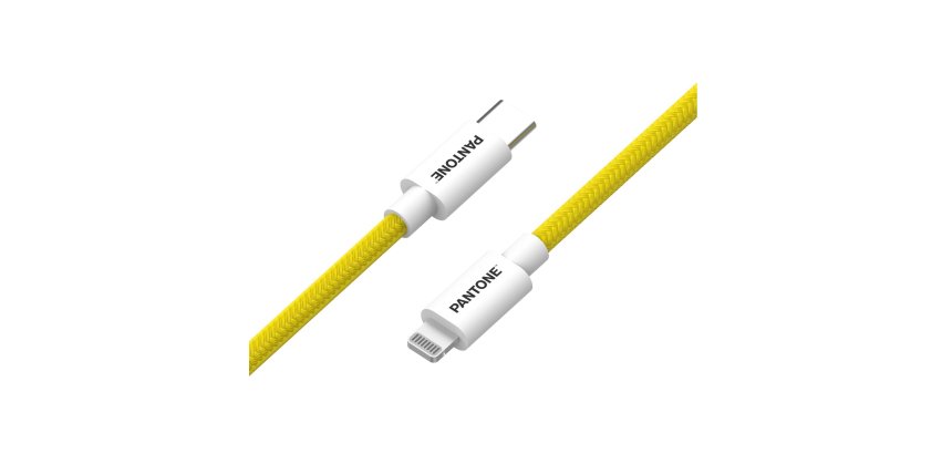 Pantone PT-CTL002-5Y lightning cable 1.5 m White, Yellow