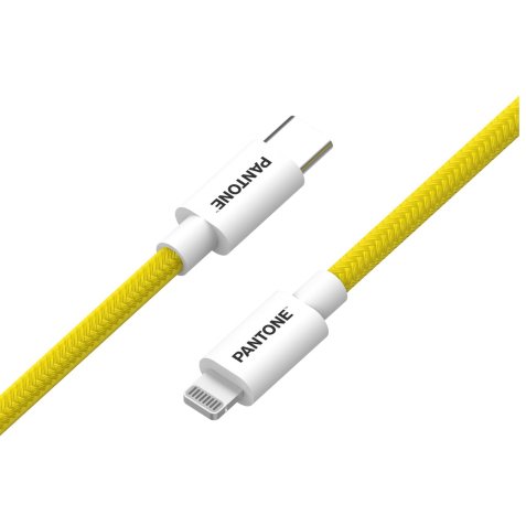 Pantone PT-CTL002-5Y lightning cable 1.5 m White, Yellow