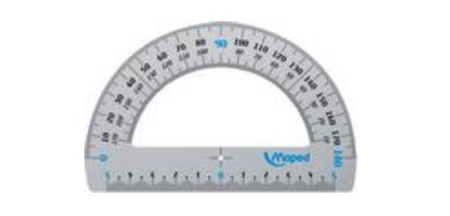 Rapporteur 180 degrés, en aluminium, 120 mm