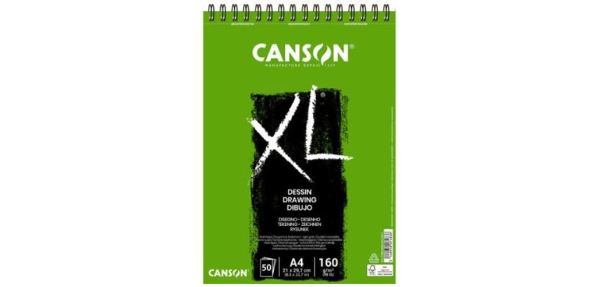 Album papier dessin canson xl dessin 10 format a4 160 g 50  feuilles