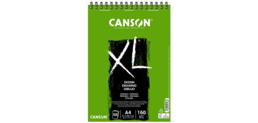 Album papier dessin canson xl dessin 10 format a4 160 g 50  feuilles