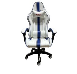 NASA AT012BIS-WB silla para videojuegos Butaca para jugar Asiento acolchado Azul, Blanco