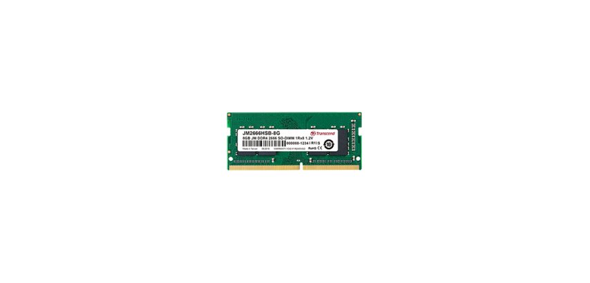 Transcend JM2666HSB-8G module de mémoire 8 Go 1 x 8 Go DDR4 260-pin SO-DIMM