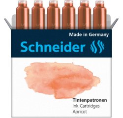 Cartouche encre schneider coloris abricot pastel boite  6 unites