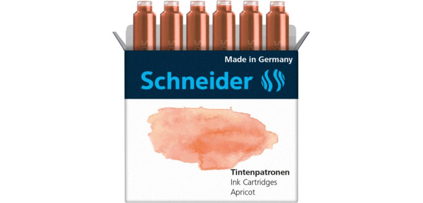 Cartouche encre schneider coloris abricot pastel boite  6 unites