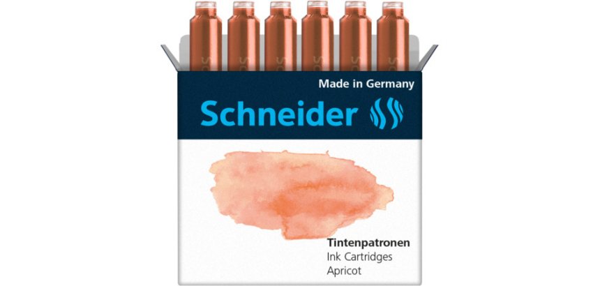 Cartouche encre schneider coloris abricot pastel boite  6 unites