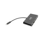 Tripp Lite U444-06N-HV4GUB Adaptador USB 3.1 Gen 1 USB-C, 4K @30Hz - HDMI, VGA, Puerto de Hub USB-A y Gigabit Ethernet, Negro