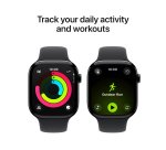 Apple Watch Series 11 GPS 46mm Jet Black Aluminium Case with Black Sport Band - S/M
