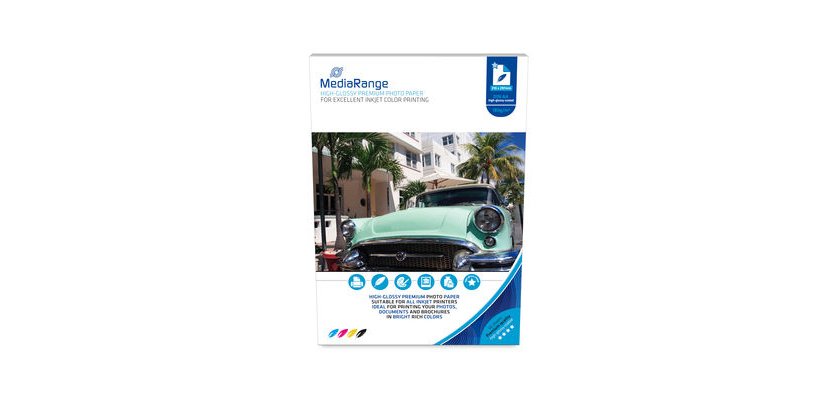 MediaRange MRINK117 papier photos A4 Blanc Hautement brillant