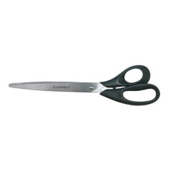 Ciseaux bureau q-connect économique droitier lames inox 250mm branches gainées abs bouts pointus coloris noir