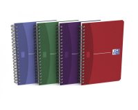 Carnet Oxford office Essentials 11x17cm petits carreaux 5mm 180 pages reliure spirale couverture carte coloris assortis