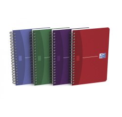 Carnet Oxford office Essentials 11x17cm petits carreaux 5mm 180 pages reliure spirale couverture carte coloris assortis