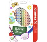 Crayon couleur stabilo easycolors gaucher corps      triangulaire mine large 4,2mm etui carton 12 unites + 1