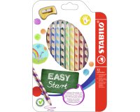Crayon couleur stabilo easycolors gaucher corps      triangulaire mine large 4,2mm etui carton 12 unites + 1