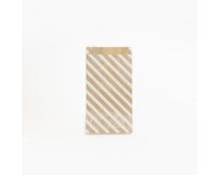 Sach. x50 poch. Kraft PF rayure blanche - Kraft