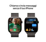 Apple Watch Series 10 Serie 10 GPS + Cellular 42mm Cassa in Titanio color Ardesia con Loop in maglia milanese ardesia