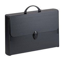 Valigetta polionda Total Black - 28 x 43 cm - dorso rigido 8,5 cm - PPL - nero - Favorit