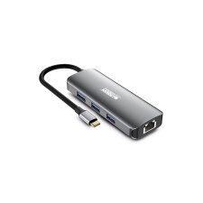 Urban Factory MHC55UF base para portátil y replicador de puertos Alámbrico USB 3.2 Gen 1 (3.1 Gen 1) Type-C Gris