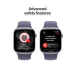 Apple Watch Series 11 GPS 42mm Silver Aluminium Case with Purple Fog Sport Band - S/M