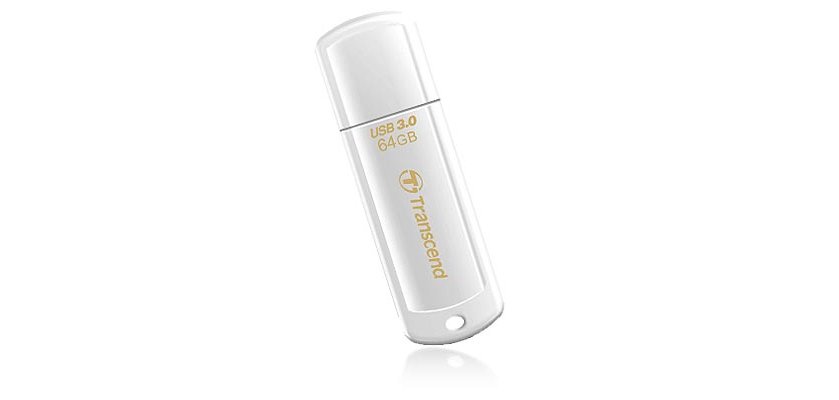 Transcend JetFlash 730 64GB USB 3.0 lecteur USB flash 64 Go USB Type-A 3.2 Gen 1 (3.1 Gen 1) Blanc