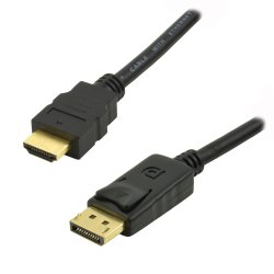 MCL DisplayPort/HDMI 5 m Noir