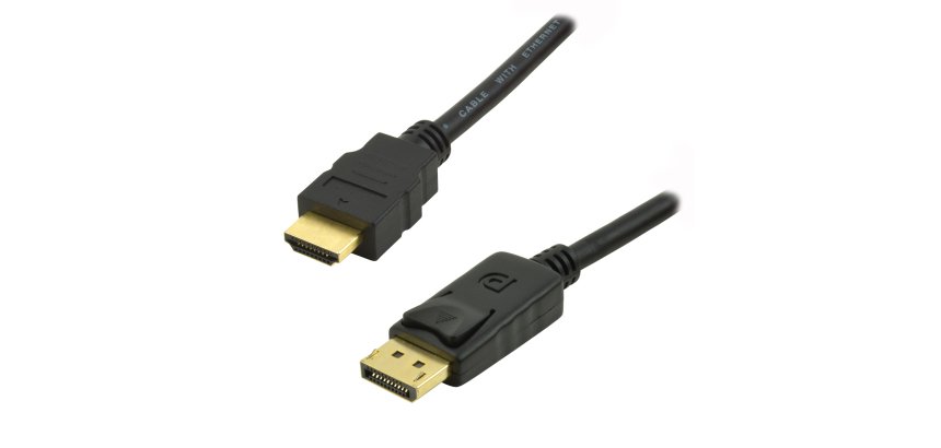MCL DisplayPort/HDMI 5 m Noir