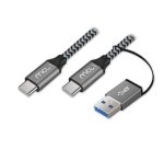 MCL MC1C99A3C105A2Z câble USB USB 3.2 Gen 2 (3.1 Gen 2) 2 m USB C USB A/USB C 10 Gbit/s 100 W Noir, Gris